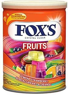 FOX'S CRYSTAL CLEAR FRUITS CANDY IMPORTED 180gms Lemon & Strawberry & Blackcurrant & Orange Candy