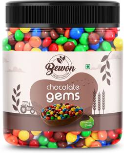 BEWON Colorful Chocolate Gems | Crispy Candy-Coated Chocolate Treats | Chocolate Candy