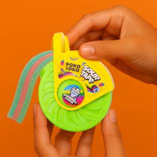 Sapphire Poko Loko Sour Tape 25g. Pack of 12 Strawberry Sour Candy
