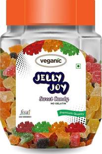 Veganic Jelly Candy/ Jelly Bites/ Jelly Beans | Pure-Veg |Sugar Coated Bright Coloured Fruit Flavour Candies Mango, Orange, Litchi, Pineapple, Strawberry, Guava, Kacchi Keri Jelly Candy Mango, Orange, Litchi, Pineapple, Strawberry, Guava, Kacchi Keri Jelly Candy