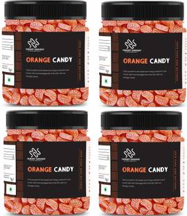 HUNGRY HARVEST Orange Candy Narangi Goli |Khatti Mithi Candy [Jar Pack] Orange Candy