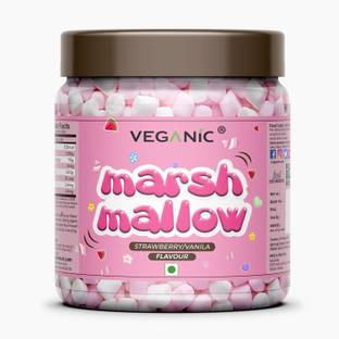 Veganic Block Shaped Marshmallows | Multicolor Mini Marshmallow | Pure Veg Vanilla & Strawberry Marshmallow