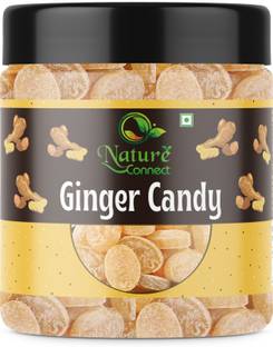 NATURE CONNECT Ginger Flavour Candy|Khatti Mitthi Toffee | Adrak Flavoured Candy|Jar Pack Ginger Candy