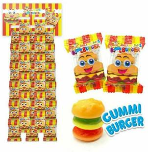 Campfire Gummy Burger 60 pcs Packet (IMPORTED FROM USA) Mixed Fruit Candy
