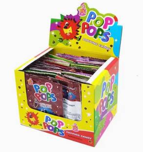 AS enterprises Pack of 1(40 Pcs Per Pack)Popping Candy MULTIPLE Flavours Popping on mouth candy Multiple Candy
