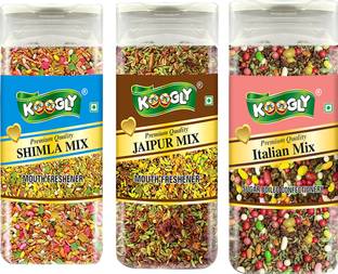 Koogly Premium Quality Mukhwas Jaipur Mix, Shimla Mix, Italian Mix Mouth Freshener
