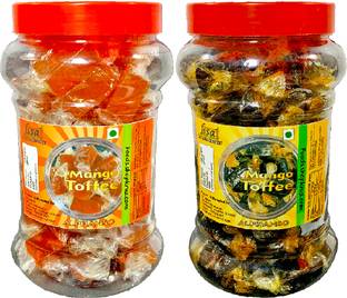 foods.shopkruz Combo Aam Papad Mango Toffee Fruit Snacks Alphonso Toffee Fresh Mango mango Toffee