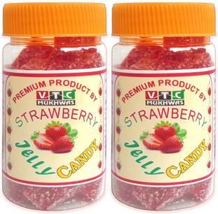 VTC Premium Strawberry Jelly Candy Pure Sugar Coated Jelly Bites Candy Strawberry Jelly Candy