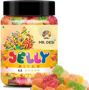 MR DESI Jelly Bites - Sugar Coated Jelly Candy Jar Pack 410g jelly Jelly Candy