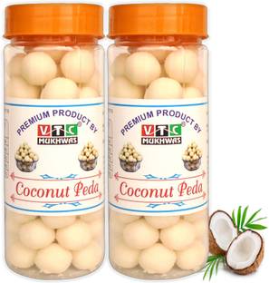VTC Pure Real Milk Coconut Peda Kerala Nariyal Soft & Chewy Milky Laddu Coconut Candy