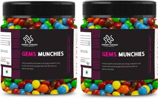 HUNGRY HARVEST Chocolate Buttons |Chocolate Munchies|Jar Pack Chocolate Skittles