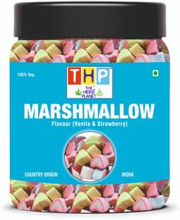 THE HERBS PLANET Heart Shape Marshmallow Candy 50 Pieces Vegan Strawberry, Vanilla Marshmallow