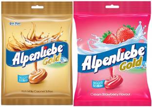 Alpenliebe Caramel & Strawberry Toffee Candy