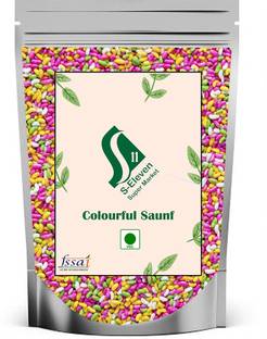 S Eleven Super Market Sugar Coated Fennel/Saunf/Colourful Fennel Candy/Tini Mini Mukhwa Sweet Mouth Freshener
