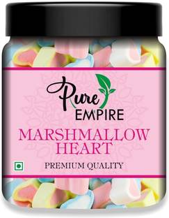Pure Empire Marshmallows Heart Shape | 100% Vegan | Smore Pack - Jumbo Mallows | Mist Flavor Vanilla Marshmallow