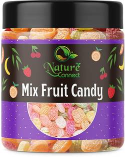 NATURE CONNECT Mix Fruit Flavour Candy|Khatti Mithi Goli |Mix Fruits Colourful Toffee|Jar Pack Mix Fruits Candy