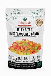 Dhawak Jelly Bites Fruit Jelly Candy Jelly Toffee Multi Colour Sugar Coated Jelly Orange, Lemon, Colo, Multi Jelly Candy