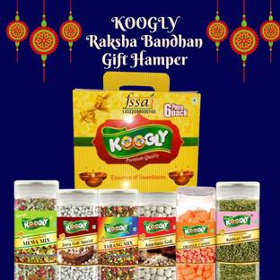 Koogly Raksha Bandhan Gift Hamper Item Mouth Freshener Combo Box Manchali Imli, Mango Candy, Ram Laddu, Khatta Mitha Chuwara, Tarang Mix, Punjabi Mix Mouth Freshener