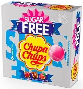 Chupa Chups Sugar Free Lollipops (11g x 6) | Mix Flavors Lollipop