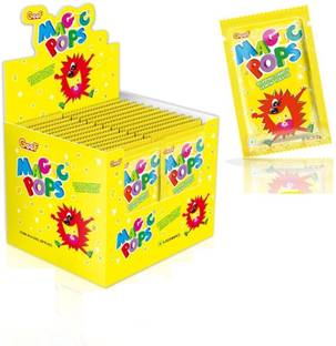 Magic Pops Poping Candy Lemon Flavor 40 Sachets Lemon Candy