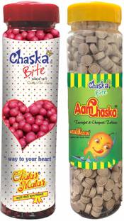 CHASKA BITE Chatpati Candies|Khatti Meethi|Digestive Sour Candies|500gm|Pack of 2 A&C Sweet Candy