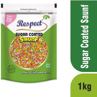 RESPECT Sugar Coated Saunf 1_Kg (Fennel Seeds, Mukhwash, Sweet & Refreshing Mouth Freshener