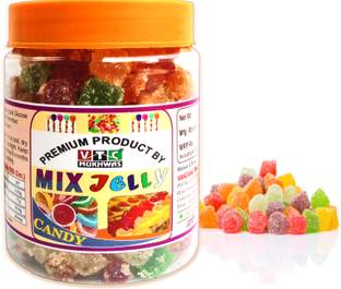 VTC Mix Fruit Juice Jelly Candy Sugar Coated Jelly Bites Candy Fruit Mix Jelly Jelly Candy
