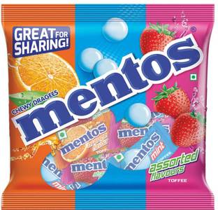 Mentos Rainbow Assorted Chewy Candy Pouch Assorted Flavours Toffee