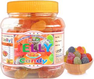 VTC Yummy Jelly Bites (Coated in Sugar) Mix Fruit Jelly Candy Toffees Fruit Candy