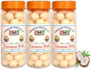 VTC Pure Real Milk Coconut Peda Kerala Nariyal Soft & Chewy Milky Laddu Coconut Candy