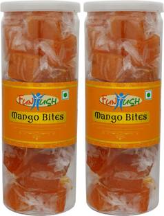 Funtush Mango Bites Mitha Aam Papad 140g Pack of 2 Mango Jelly Beans