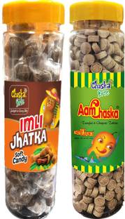 CHASKA BITE |Aam Chaska|Imli Jhatka|Imli Pop|Sour and Tangy Candies|Dry Amchoor|Tamarind|Pack of 2|400 gm Each CHATPATI Sour Candy