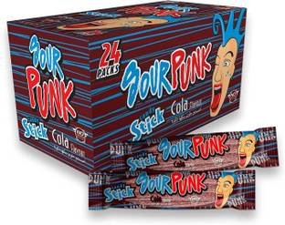 Sour Punk Cola Candy Stick 40g (Pack of 24) Cola Candy Sticks