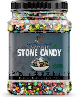 FoodEmporium Rock Candy | Stone Candy | Milk Stone Chocolate (JAR PACK) Candy