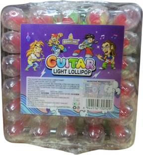 Happy Basket By Simran Guitar Light Lollipop – Fun & Musical Strawberry Lollipop