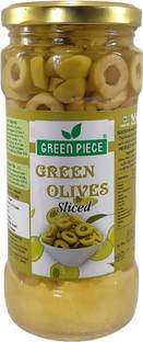GREEN PIECE Green olives Sliced 900gm.(450gm). Olives
