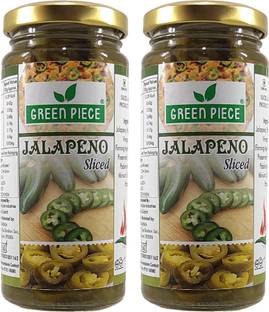 GREEN PIECE Jalapeno Sliced (230gm).(Pack of 2) Jalapenos
