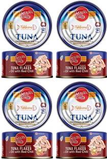 Golden Prize Tuna Sandwich Flakes in Oil with Red Chili 185Gms Each - Pack of 4 Units Sea Foods