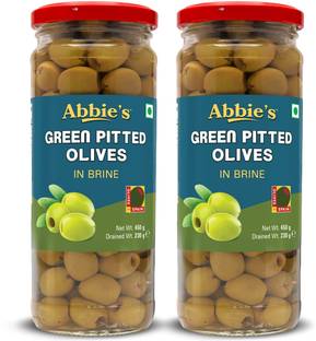 Abbie's Green pitted olive 450g pack of 2 Authentic Taste in cooking Olives