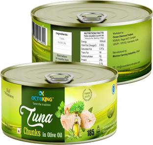 Octoking Canned Tuna Chunks in Olive Oil, Immunity Booster Sea Foods