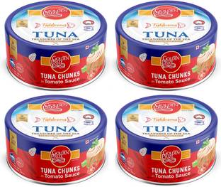Golden Prize Tuna Chunk in Tomato Sauce 185Gms Each - Pack of 4 Units Sea Foods