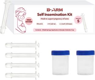 B-Arm Insemination Kit with 5 Bulb Syringe Applicators & Sperm Collector Intravenous  Cannula