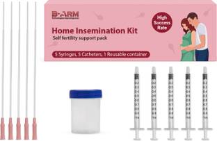 B-Arm Home Insemination Kit (Pack of 5) with 5 Catheters, 5 Syringes & 1 Reusable Cup| Intravenous  Cannula