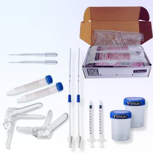 V SHAJAG Entire IUI Cannula(17cm) Kit with Speculum+Bottle+Centrifuge Tube+pair Droppers Intravenous  Cannula