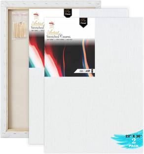 Variety Canvas 22 X 30 STRETCHED CANVAS Cotton Medium Grain Stretched Canvas Board, Pre Stretched Canvas, Primed Canvas Board, Board Canvas (Set of 2)
