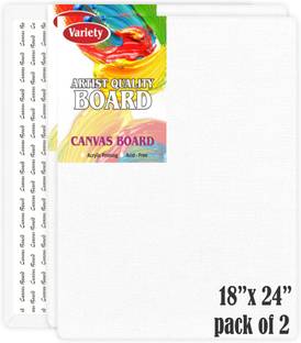 Variety Canvas 18 X 24 CANVAS BOARD Cotton Medium Grain Board Canvas (Set of 2)