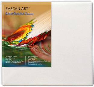 Eascan Art 12" X 16" Cotton Medium Grain Pre Stretched Canvas (Set of 1)