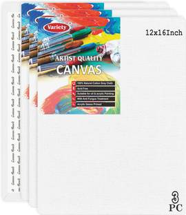 VARIETY 12 X 16 BOARD CANVAS Cloth Medium Grain Board Canvas (Set of 3)