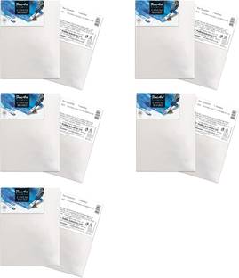 Fine Art Canvas Board, 100% Cotton, 8X10 for Artists & Beginners Cotton Medium Grain Stretched Canvas Board (Set of 5)