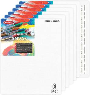 VARIETY 8 X 10 CANVAS BOARD Cotton Medium Grain Board Canvas (Set of 6)